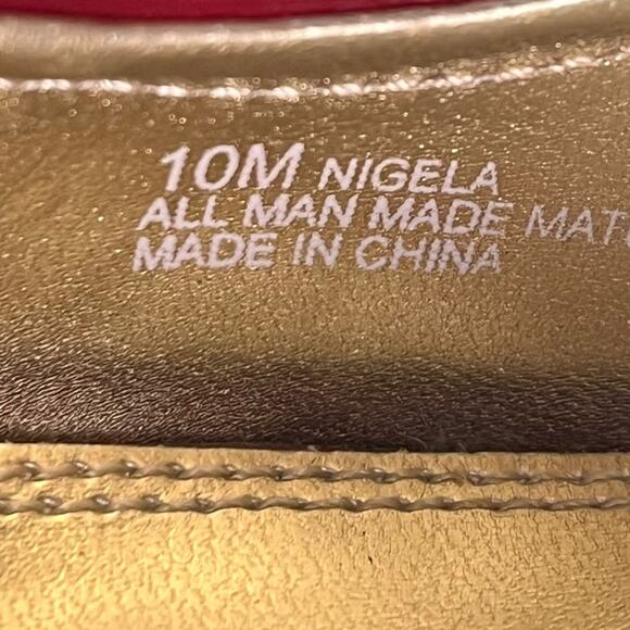 ETIENNE AIGNER Nigela Red Patent Peep Toe Pumps Women’s 10 3.5” Block Heel - Picture 7 of 9